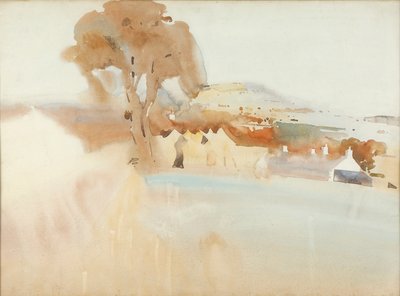 Schotse Boerderij bij een Estuarium door Arthur Melville