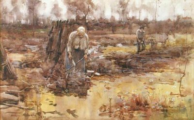 Twijgenverzamelaars, Grez-sur-Loing door Arthur Melville