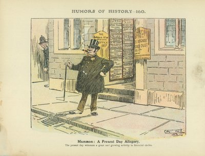 Mammon: een hedendaagse allegorie (kleurenlitho) door Arthur Moreland