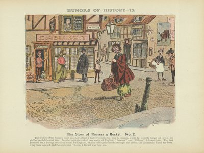 Het verhaal van Thomas Becket. Nr. 2 (kleurenlitho) door Arthur Moreland