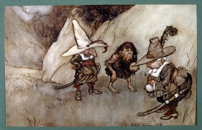 Een kort verhaal door de Amerikaanse auteur Washington (illustratie) door Arthur Rackham