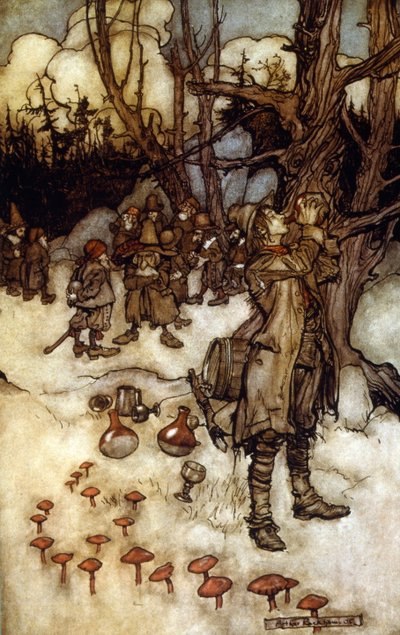 Een kort verhaal door de Amerikaanse auteur Washington (illustratie) door Arthur Rackham