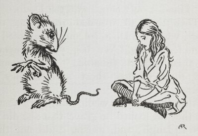 Alice en de Muis door Arthur Rackham