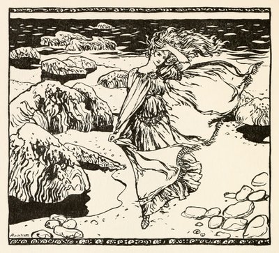 Becuma, uit Becuma van de witte huid in Ierse sprookjes door Arthur Rackham