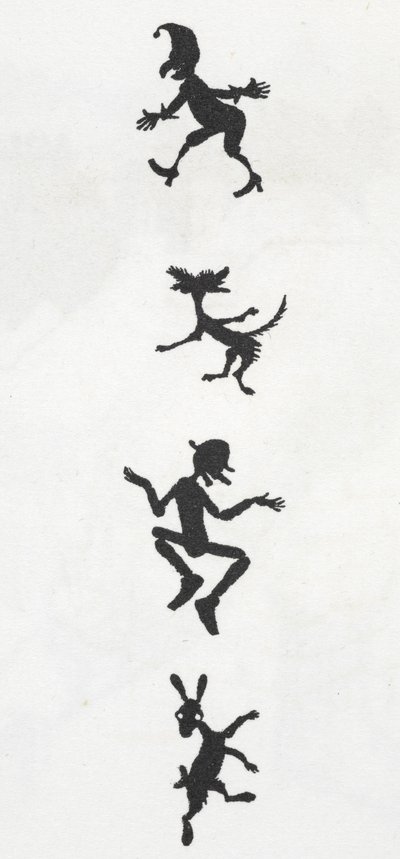 Elfen en honden door Arthur Rackham