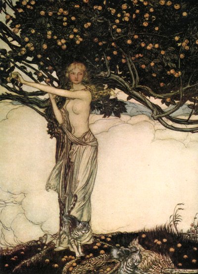 Freia, de Schone, ca. 1910 door Arthur Rackham