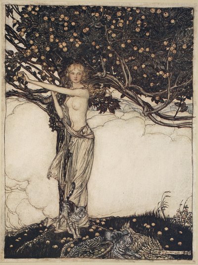 Freia, de schone, illustratie uit 