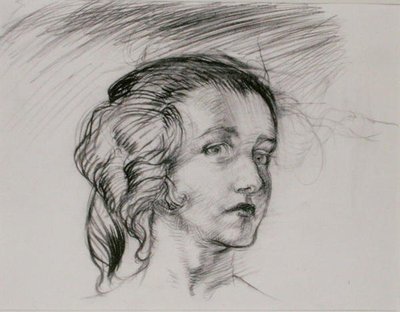 Meisjeshoofd door Arthur Rackham