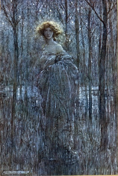 Helena: Illustratie door Arthur RACKHAM voor De Droom van een Zomernacht door William SHAKESPEARE door Arthur Rackham