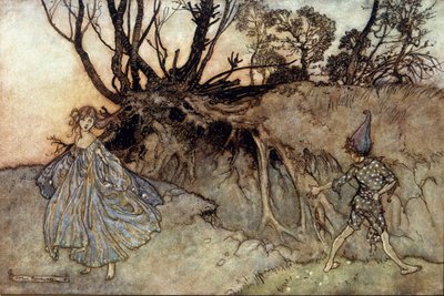 Illustratie voor De Droom van een Zomernacht door William Shakespeare door Arthur Rackham