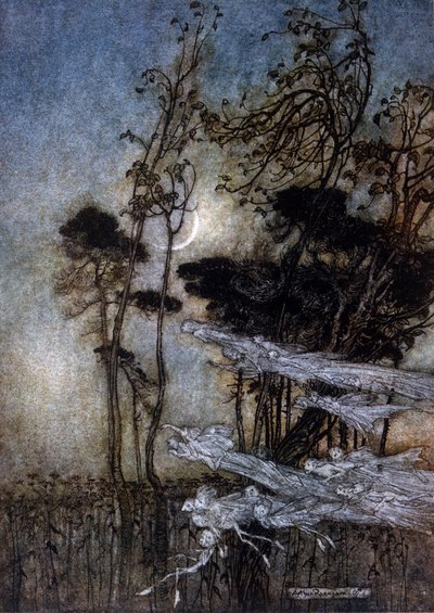 Illustratie door Arthur RACKHAM (1867-1939) voor De Droom van een Zomernacht door William SHAKESPEARE door Arthur Rackham