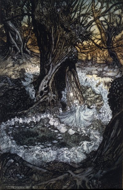Illustratie door Arthur Rackham voor De Droom van een Zomernacht door William Shakespeare door Arthur Rackham