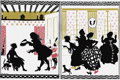 Illustratie voor sprookje Assepoester door Arthur Rackham