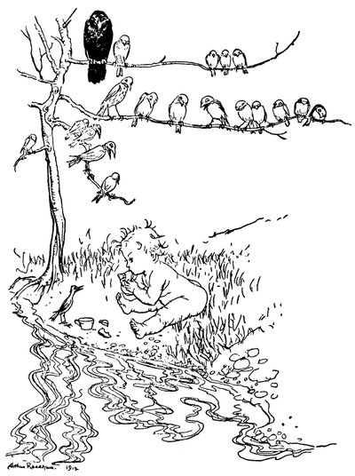 Illustratie voor Peter Pan door Arthur Rackham