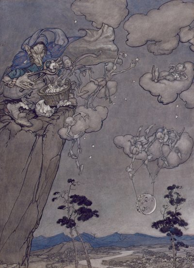 Illustratie uit Rip Van Winkle door Washington Irving (1783-1859) 1904 door Arthur Rackham