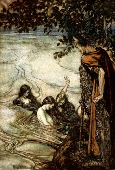 Illustratie uit Siegfried en de Schemering der Goden door Arthur Rackham