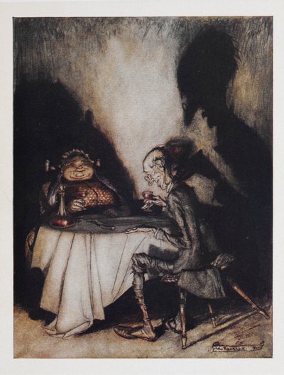 Jack Sprat en zijn vrouw door Arthur Rackham