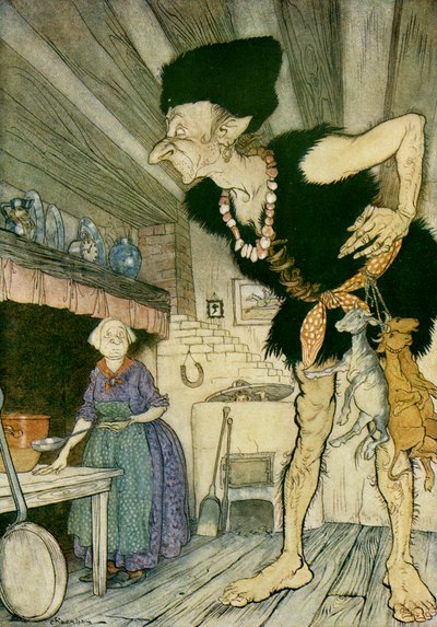 Jaap en de Bonenstaak door Arthur Rackham