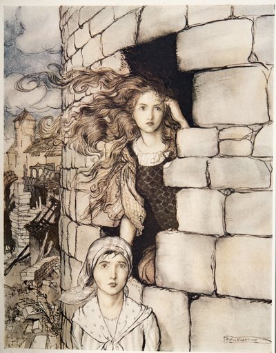 Maid Maleen, uit Broertje & Zusje en Andere Verhalen van de Gebroeders Grimm, pub.1917 door Arthur Rackham