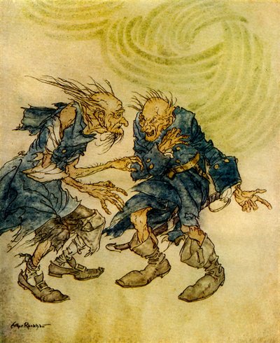 Manuscript gevonden in een fles door Arthur Rackham