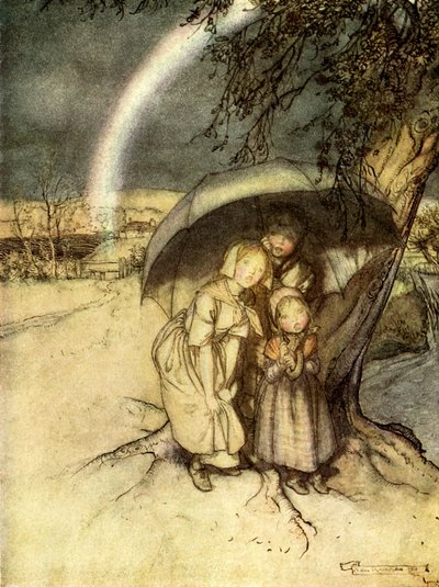 Regen, regen ga naar Spanje door Arthur Rackham