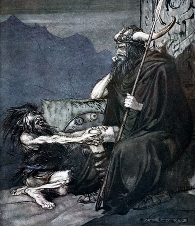Zweer aan mij, Hagen, mijn zoon! door Arthur Rackham