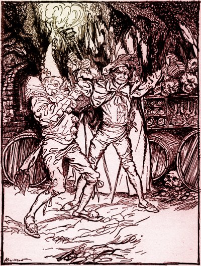 Het vat Amontillado door Edgar Allan Poe door Arthur Rackham
