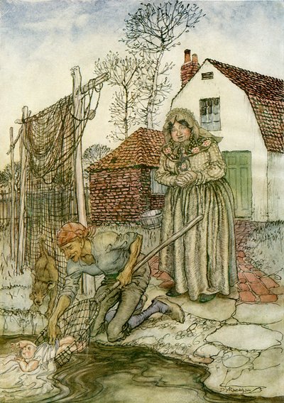De vis en de ring door Arthur Rackham