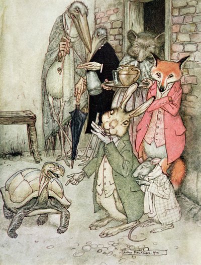 De haas en de schildpad, illustratie uit 