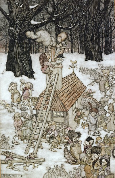 Het Huis Gebouwd voor Maimie, 1906 door Arthur Rackham