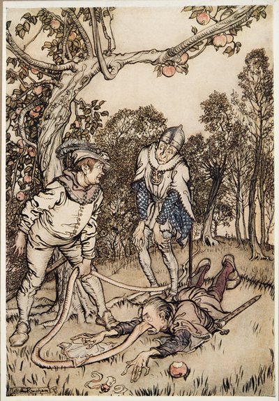 De Neusboom, uit Broertje & Zusje en Andere Verhalen van de Gebroeders Grimm, pub.1917 door Arthur Rackham
