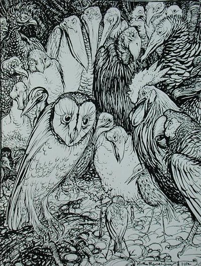 De Uil en de Vogels, illustratie uit 