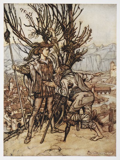 De prins uit Doornroosje (Schone Slaapster) door Arthur Rackham