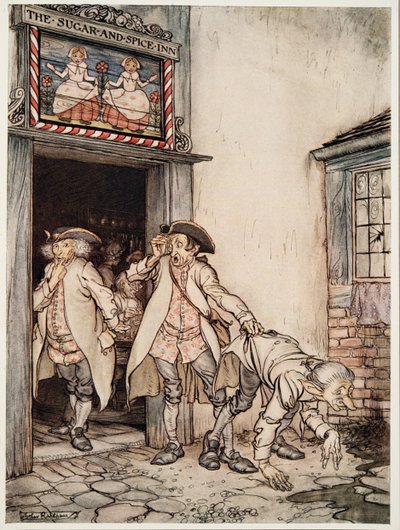 De Drie Legerchirurgen, uit Broertje & Zusje en Andere Verhalen van de Gebroeders Grimm, pub.1917 door Arthur Rackham
