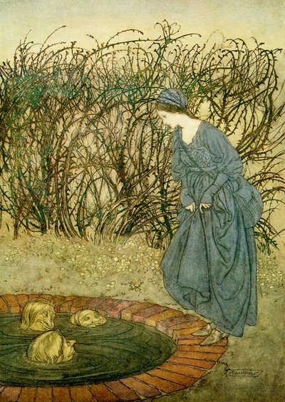 De Drie Hoofden van de Bron door Arthur Rackham