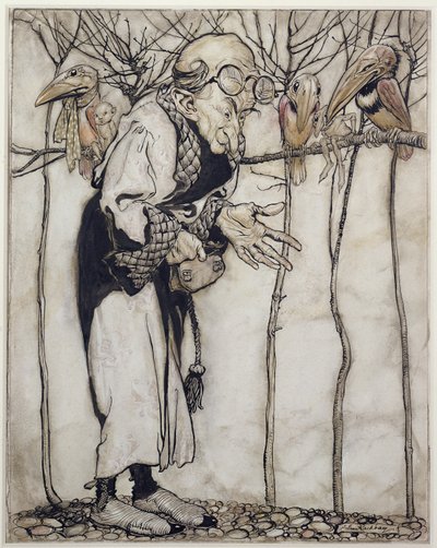De Tovenaar, illustratie uit Arthur Rackhams Boek der Beelden, gepubliceerd 1913 door Arthur Rackham