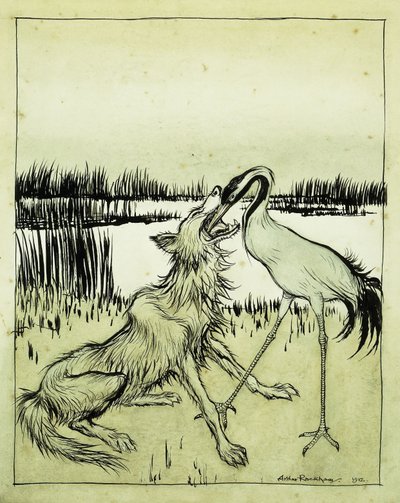 De wolf en de kraanvogel - Aesopus