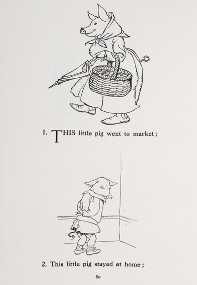 Dit kleine varken ging naar de markt - kinderrijm door Arthur Rackham
