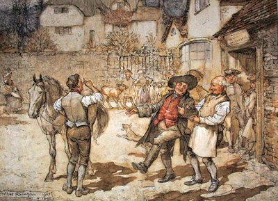 Toen een kudde ooien een redelijke winst had opgeleverd door Arthur Rackham