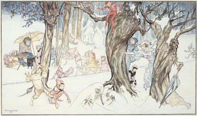 Winterpret, 1924 door Arthur Rackham