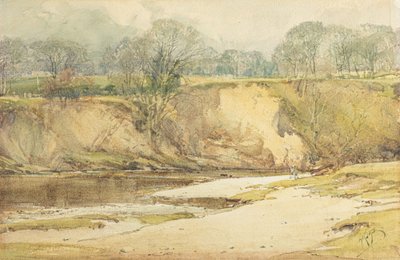 Een vliegvissersman aan de oevers van de Wharfe door Arthur Reginald Smith