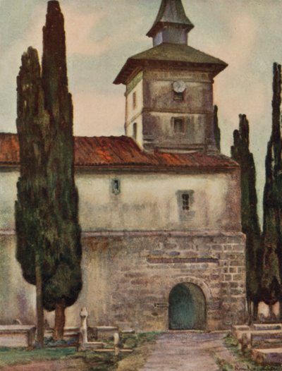 Baskenland: Kerk in Itxassou door Arthur Romilly Fedden
