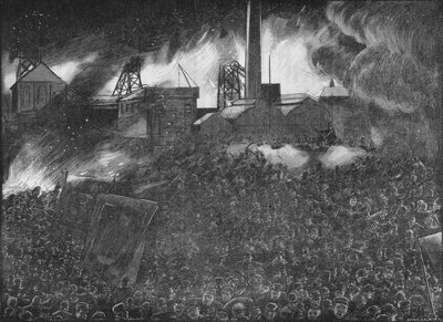 Featherstone rellen: de soldaten schieten op de mensen, 1893 door Arthur Salmon
