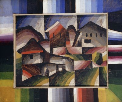 Huis in het landschap, ca. 1920 door Arthur Segal