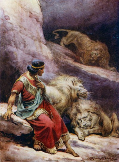 Daniël in de leeuwenkuil door Arthur Twidle