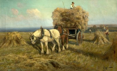 Het laden van de oogstwagen door Arthur Walker Redgate