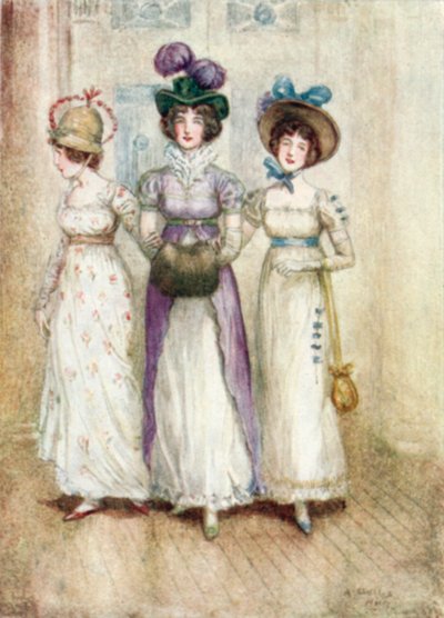 Illustratie voor Northanger Abbey door Jane Austen door Arthur Wallis Mills