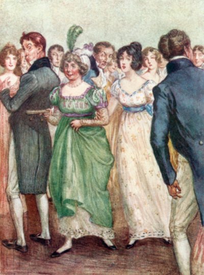 Illustratie voor Northanger Abbey door Jane Austen door Arthur Wallis Mills