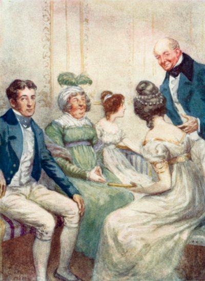 Illustratie voor Persuasion door Jane Austen door Arthur Wallis Mills