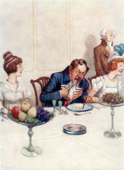 Illustratie voor Trots en Vooroordeel door Jane Austen door Arthur Wallis Mills